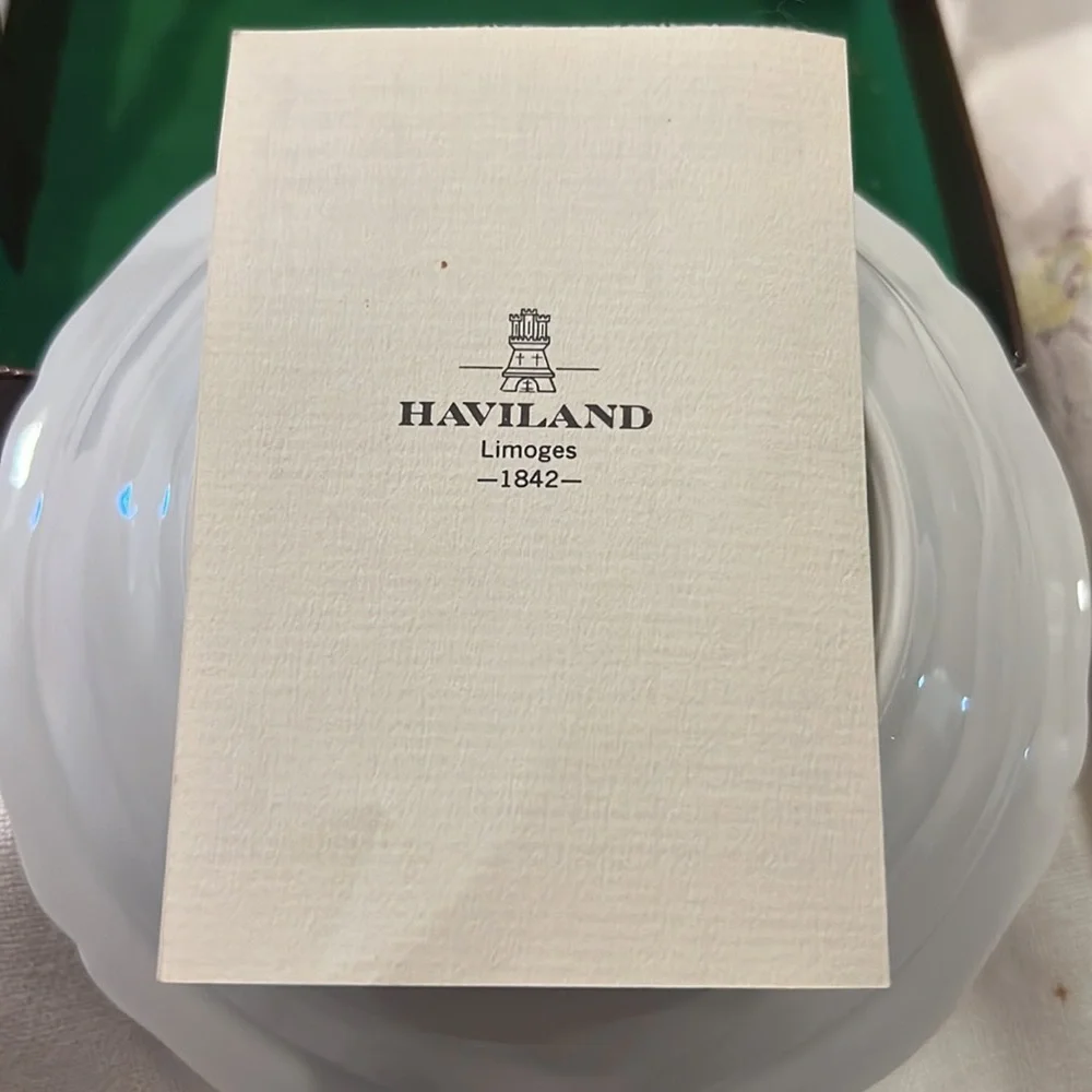 NIB New in box Haviland Limoges France small bowl green stamp
